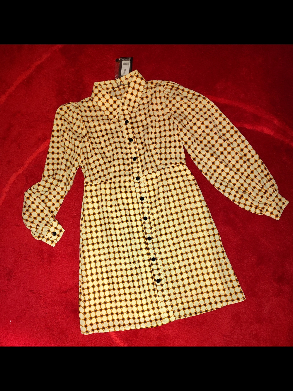 Wild Pony Polka Dot Button-Front Dress Sx S
